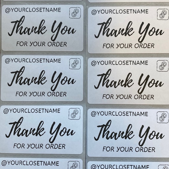 Thank You Customized Personalized Thermal Labels Stickers Shipping Suppl… - Picture 3 of 4